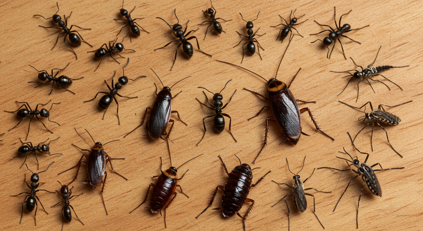 A collection of common pests found in Valdosta